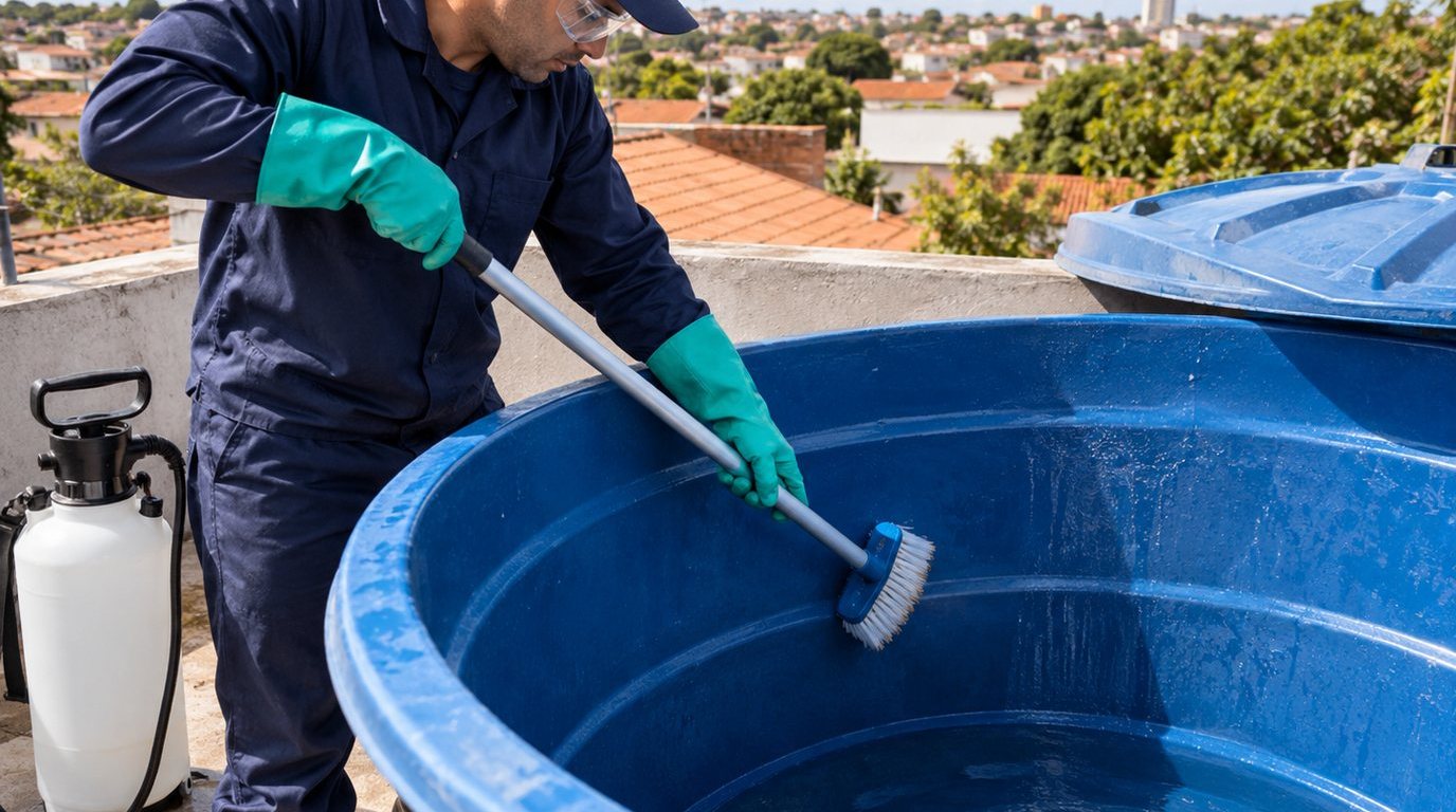 Higienização de Caixa d'Água em Praia Grande‑SP